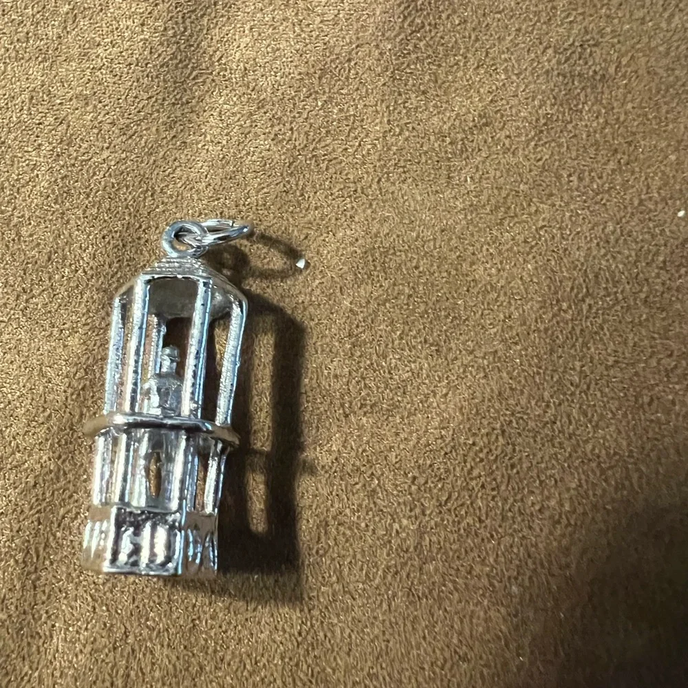 Silver Tone Bermuda traffic cop Charm Pendant - Silver